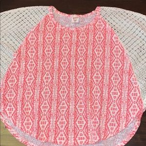 Cute lace and pink blouse.